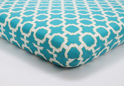 Hockley Teal Rounded Corners Chair Cushion
