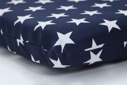 Macey Americana Blue Rounded Corners Seat Cushion (Set Of 2)