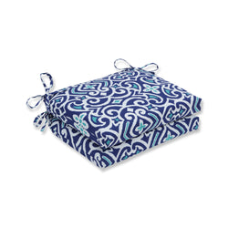 New Damask  Marine Squared Corners Seat Cushion (Set Of 2)