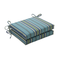 Terrace Breeze Blue Squared Corners Seat Cushion (Set Of 2)