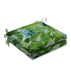 Lush Leaf Jungle Squared Corners Seat Cushion 20X20X3 (Set Of 2)