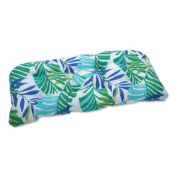 Islamorada Blue/Green Wicker Loveseat Cushion