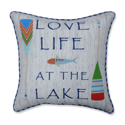 Love Life At The Lake Throw Pillow