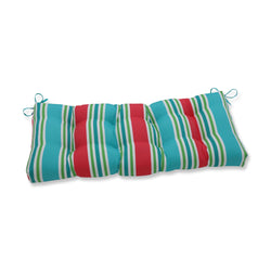 Aruba Stripe Turq/Coral 44" Blown Bench