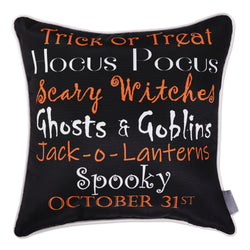 Outdoor/Indoor Pumpkin Spell 18-inch Throw Pillow