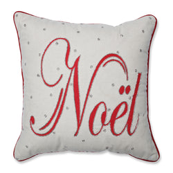 Indoor Christmas Jeweled Noel 16.5-inch Throw Pillow