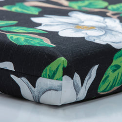 Magnolia Black Bench Cushion