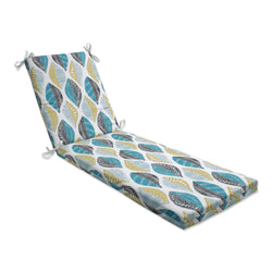 Leaf Block Teal/Citron Chaise Lounge Cushion 80X23X3