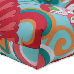 Sophia Turquoise/Coral 44" Blown Bench