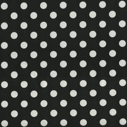Polka Dot Black Fabric