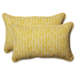 Herringbone Egg Yolk Rectangular Throw Pillow (Set Of 2)