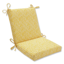 Herringbone Egg Yolk Squared Corners Chair Cushion