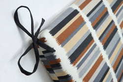 Solar Stripe Ebony Squared Corners Chair Cushion