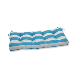 Cabana Stripe Turquoise 48" Blown Bench