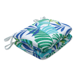 Islamorada Blue/Green Rounded Corners Seat Cushion (Set Of 2)