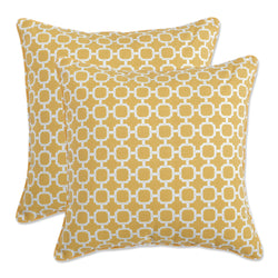 Hockley Yellow 18.5-Inch Throw Pillow (Set Of 2)