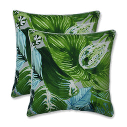 Lush Leaf Jungle 18.5-Inch Throw Pillow (Set Of 2)
