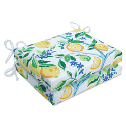 Lemon Tree Yellow Yellow Squared Corners Seat Cushion (Set Of 2)