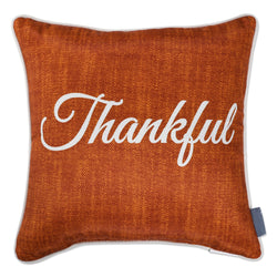 Outdoor/Indoor Thankful Pumpkins 18-inch Throw Pillow