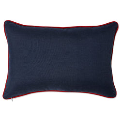 From Sea To Shining Sea Red Rectangular Throw Pillow