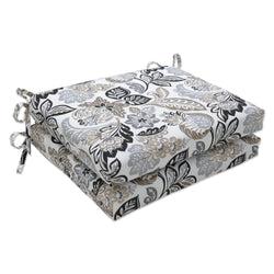Dailey Pewter Black Squared Corners Seat Cushion (Set Of 2)
