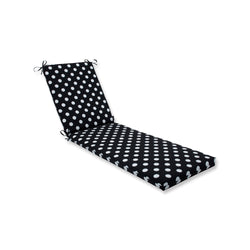 Polka Dot Black Chaise Lounge Cushion 80X23X3
