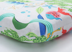 Coral Bay Blue Rounded Corners Chair Cushion