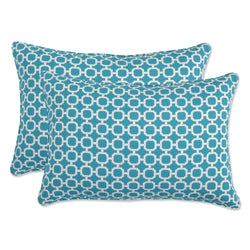 Hockley Teal Oversized Rectangle Throw Pillow (Set Of 2)