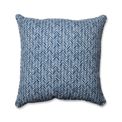 Herringbone Ink Blue 25-Inch Floor Pillow