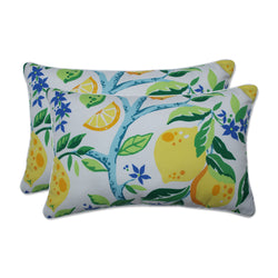 Lemon Tree Yellow Rectangular Throw Pillow (Set Of 2)