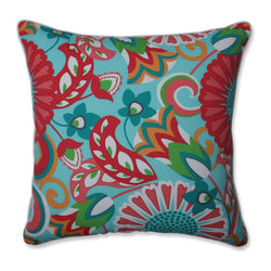 Sophia Turquoise/Coral 25-Inch Floor Pillow