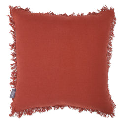 Throw Pillow, Fancy Fringe in Burnt Orange, 20" x 20"
