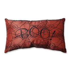 Boo' Orange Rectangular Throw Pillow