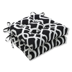 New Geo Black/White Reversible Chair Pad (Set Of 2)