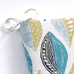 Leaf Block Teal/Citron Chaise Lounge Cushion