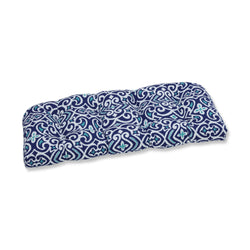 New Damask  Marine Wicker Loveseat Cushion
