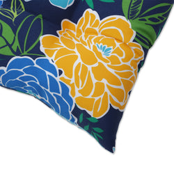 Spring Bling Blue Tufted Seat Cushions