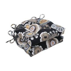 Crosby Ebony Outdoor Deluxe Tufted Chairpad (Set Of 2)