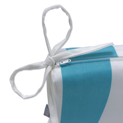 Cabana Stripe Turquoise Squared Corners Seat Cushion (Set Of 2)