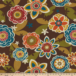 Outdoor/Indoor Annie Chocolate Fabric