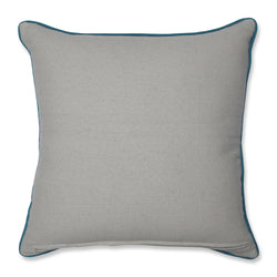 Gypsy Black/Off White 18-Inch Blue Corded Throw Pillow