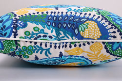 Amalia Paisley Blue Over-sized Rectangular Throw Pillow (Set of 2)