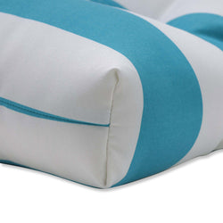 Cabana Stripe Turquoise 44" Blown Bench
