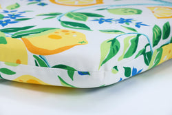 Lemon Tree Yellow Yellow Rounded Corners Seat Cushion (Set Of 2)