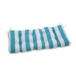 Cabana Stripe Turquoise 44" Blown Bench