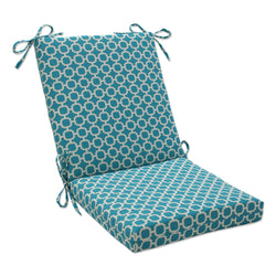 Hockley Teal Squared Corners Chair Cushion