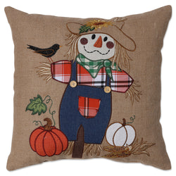 Indoor Harvest Scarecrow 16.5-inch Throw Pillow