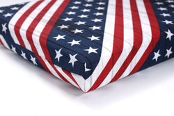 Major Americana Red Squared Corners Seat Cushion (Set Of 2)