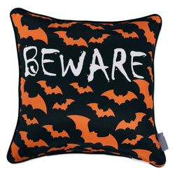 Outdoor/Indoor Halloween Haunted House 18-inch Throw Pillow
