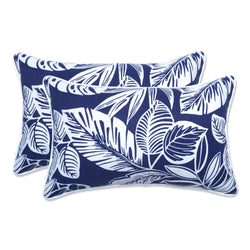 Delray Navy Rectangle Throw Pillow (Set Of 2)